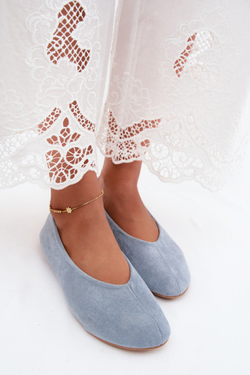 Ballerine blu in suede sintetico Camdena 2