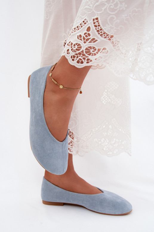 Ballerine blu in suede sintetico Camdena