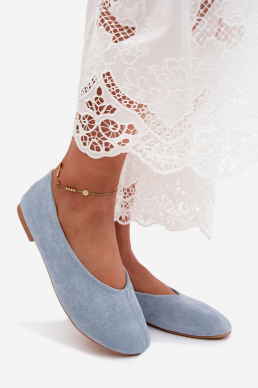 Ballerine blu in suede sintetico Camdena