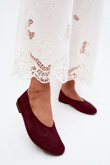 Ballerine viola in suede sintetico Camdena 2
