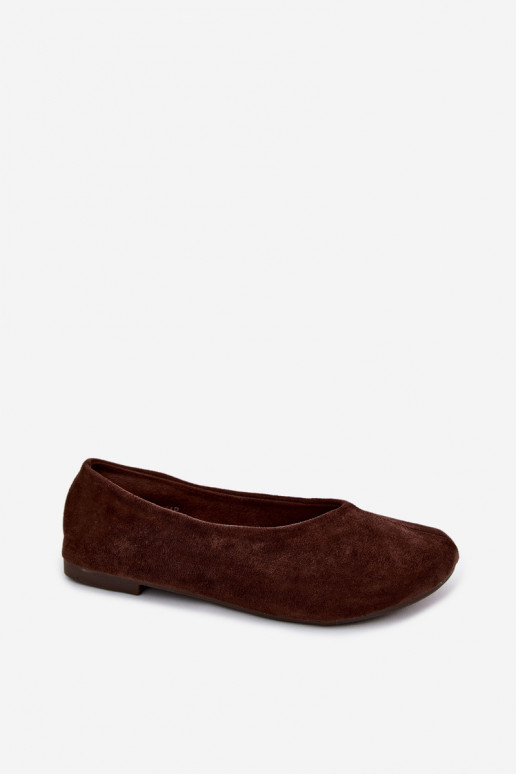 Ballerine in suede sintetico color cioccolato Camdena