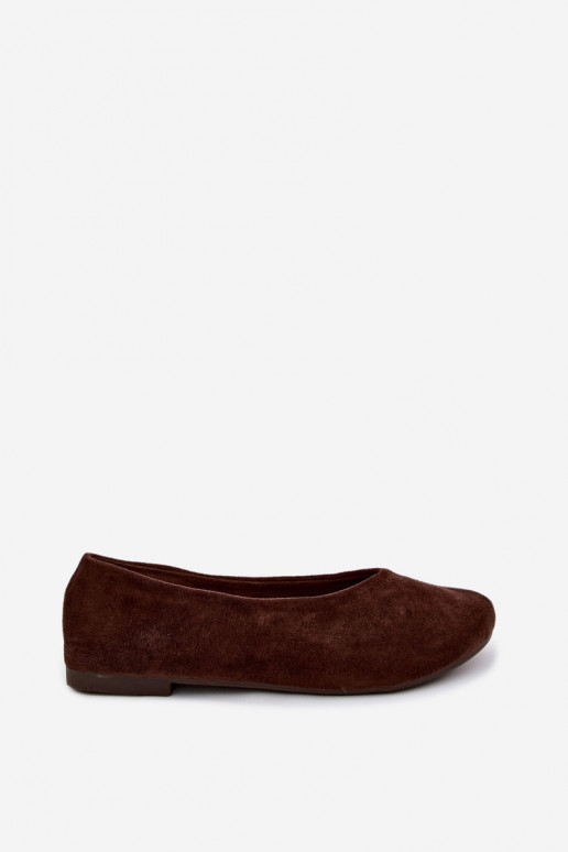 Ballerine in suede sintetico color cioccolato Camdena