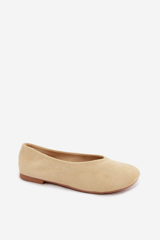 Ballerine gialle in ecopelle scamosciata Camdena