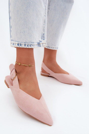 Ballerine rosa con fibbie Tanelia