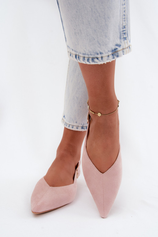 Ballerine rosa con fibbie Tanelia