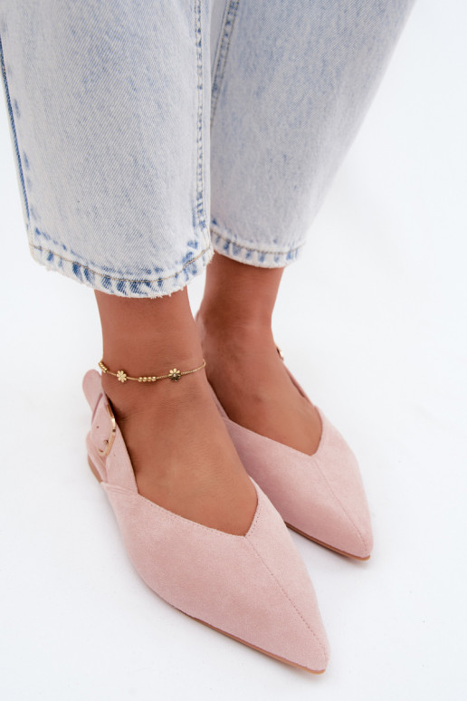 Ballerine rosa con fibbie Tanelia