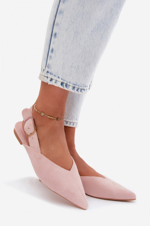 Ballerine rosa con fibbie Tanelia