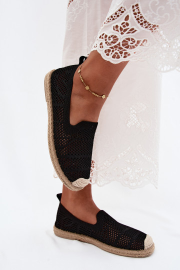 Espadrillas nere in pizzo Candessa
