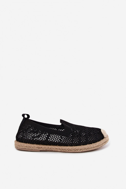 Espadrillas nere in pizzo Candessa