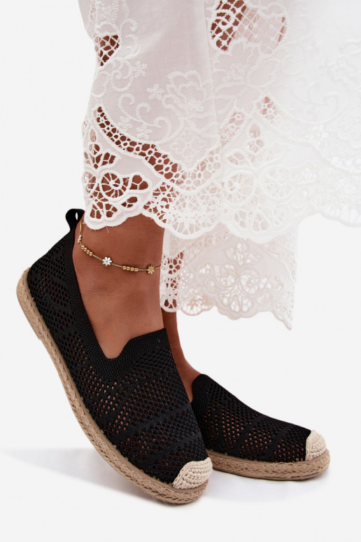 Espadrillas nere in pizzo Candessa