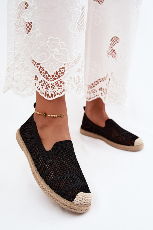 Espadrillas nere in pizzo Candessa