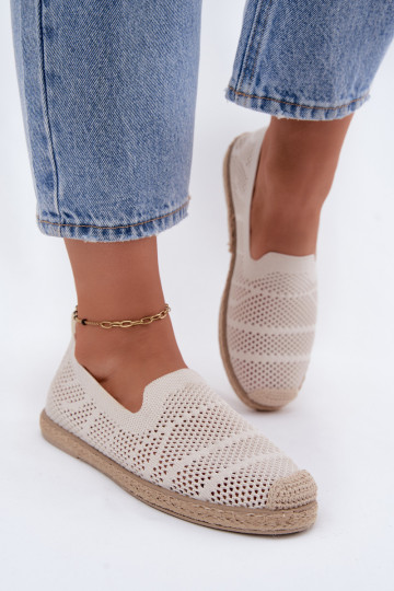 Espadrillas color avorio traforate Candessa