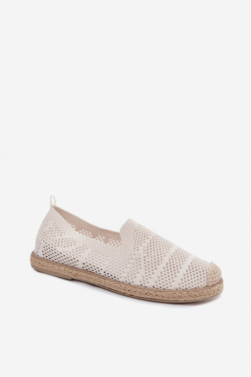 Espadrillas color avorio traforate Candessa