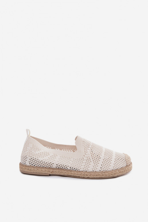 Espadrillas color avorio traforate Candessa