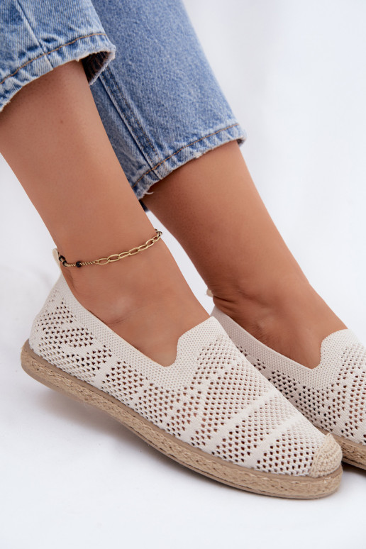 Espadrillas color avorio traforate Candessa