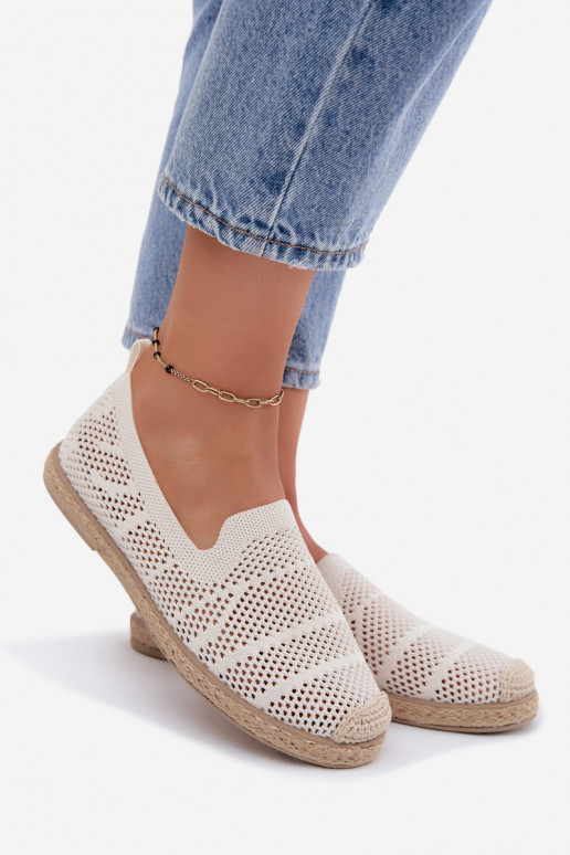 Espadrillas color avorio traforate Candessa