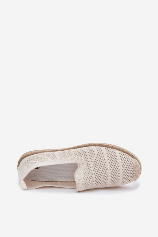 Espadrillas color avorio traforate Candessa