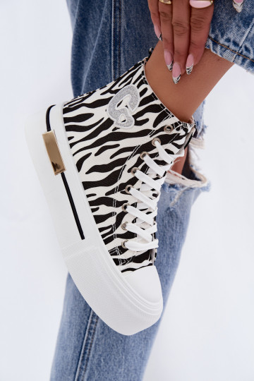 Scarpe casual con piattaforma Zebra Meloria