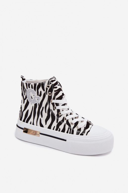 Scarpe casual con piattaforma Zebra Meloria
