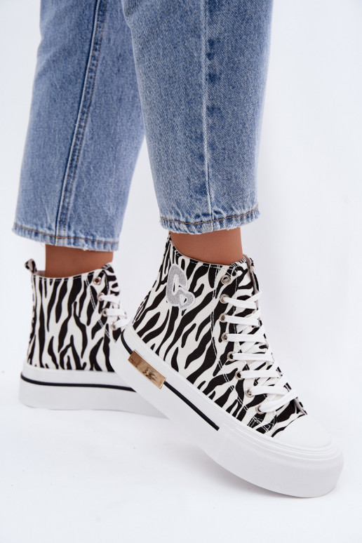 Scarpe casual con piattaforma Zebra Meloria