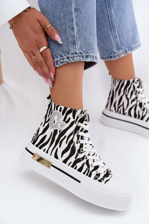Scarpe casual con piattaforma Zebra Meloria