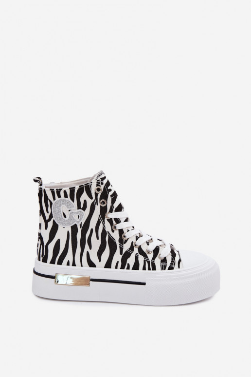 Scarpe casual con piattaforma Zebra Meloria