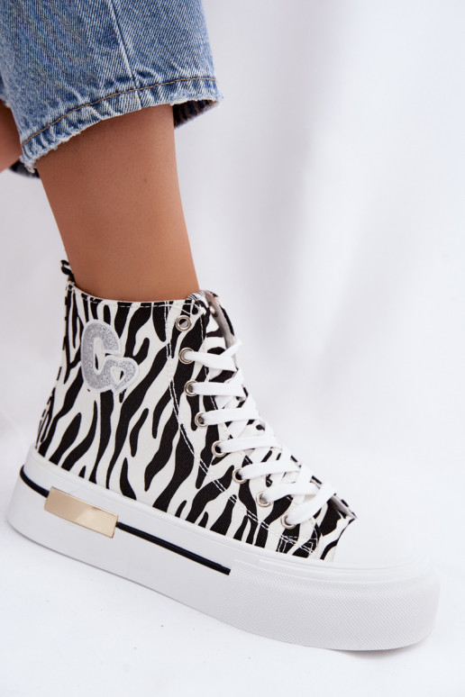 Scarpe casual con piattaforma Zebra Meloria