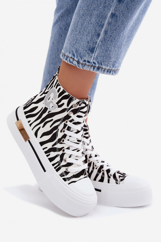 Scarpe casual con piattaforma Zebra Meloria