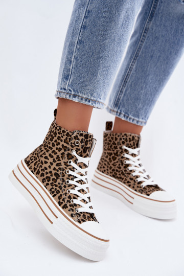 Scarpe casual con cavigliera e stampa leopardata Inildrose 2