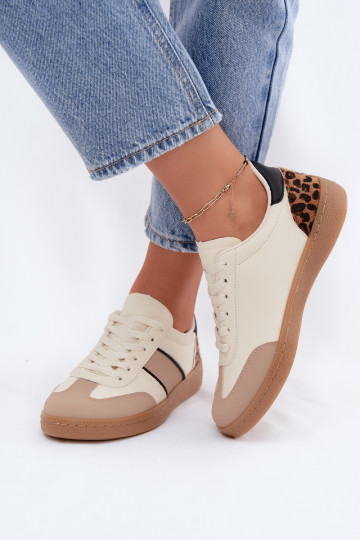 Sneakers in pelle sintetica sabbia Corelle 2