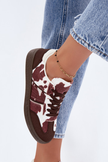 Sneakers con toppe in marrone Corelle