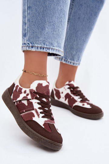 Sneakers con toppe in marrone Corelle 2