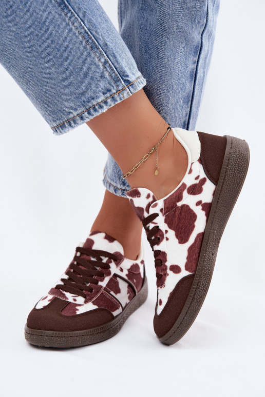 Sneakers con toppe in marrone Corelle