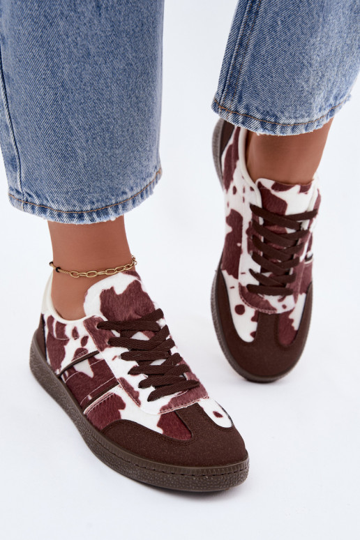 Sneakers con toppe in marrone Corelle