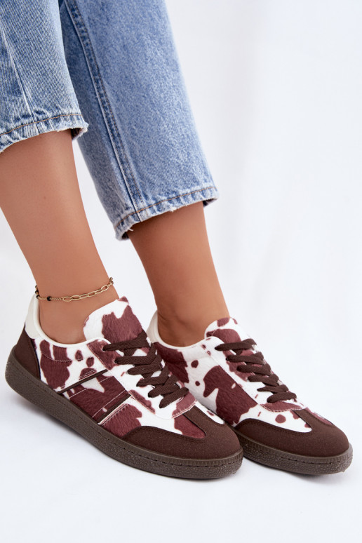 Sneakers con toppe in marrone Corelle