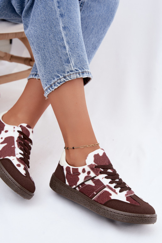 Sneakers con toppe in marrone Corelle