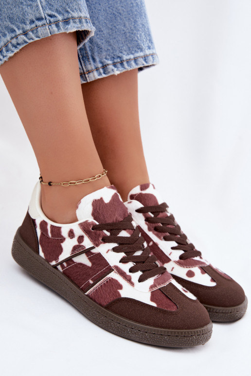 Sneakers con toppe in marrone Corelle