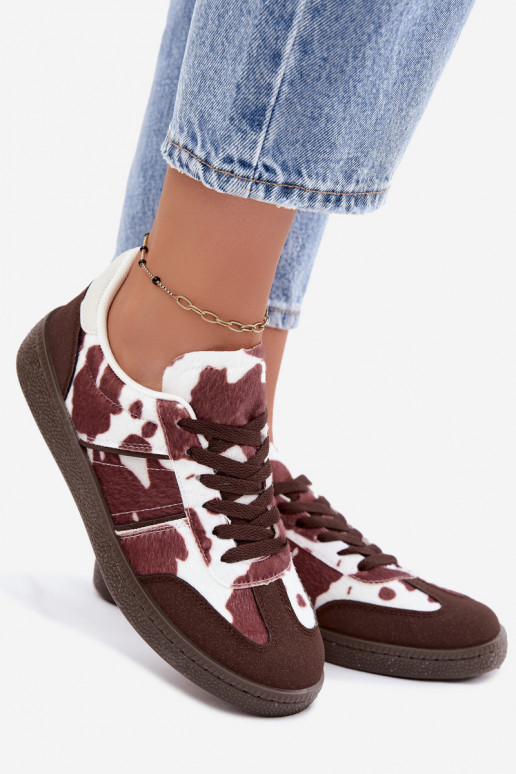 Sneakers con toppe in marrone Corelle