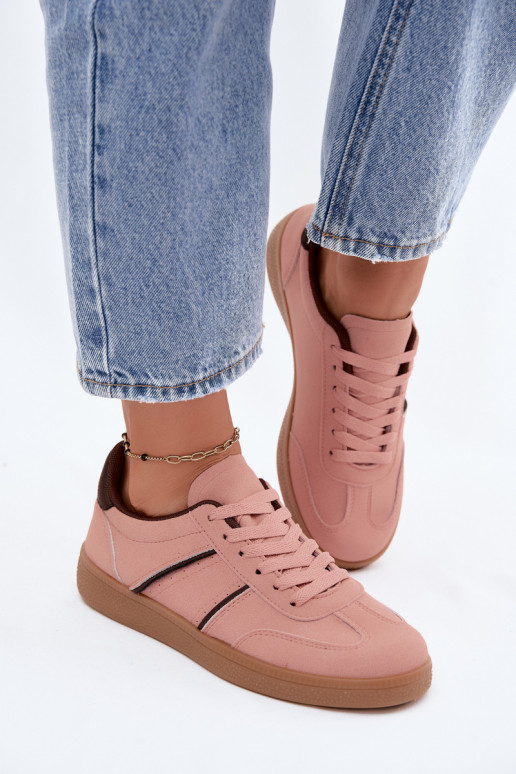 Sneakers in pelle sintetica rosa Corelle