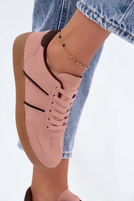Sneakers in pelle sintetica rosa Corelle