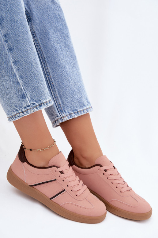 Sneakers in pelle sintetica rosa Corelle