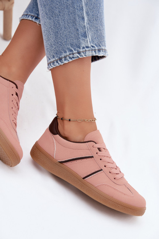 Sneakers in pelle sintetica rosa Corelle