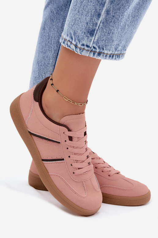 Sneakers in pelle sintetica rosa Corelle