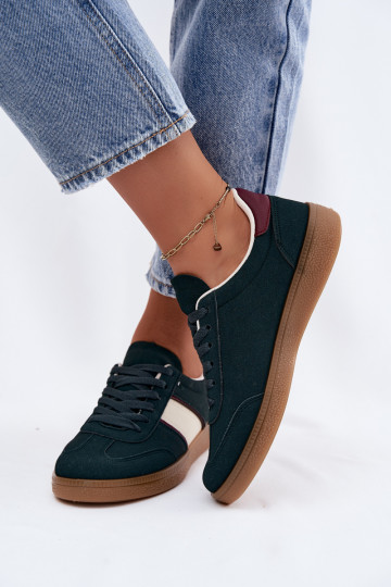 Sneakers da donna in ecopelle verde bottiglia Corelle 2