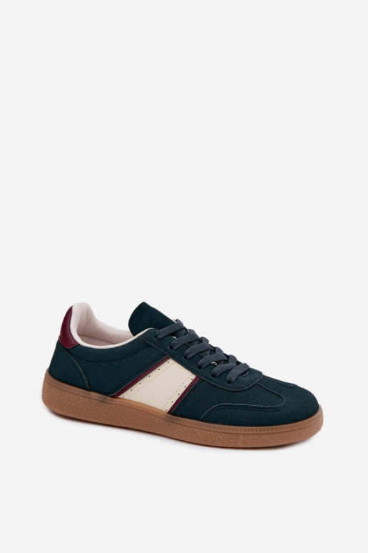 Sneakers da donna in ecopelle verde bottiglia Corelle