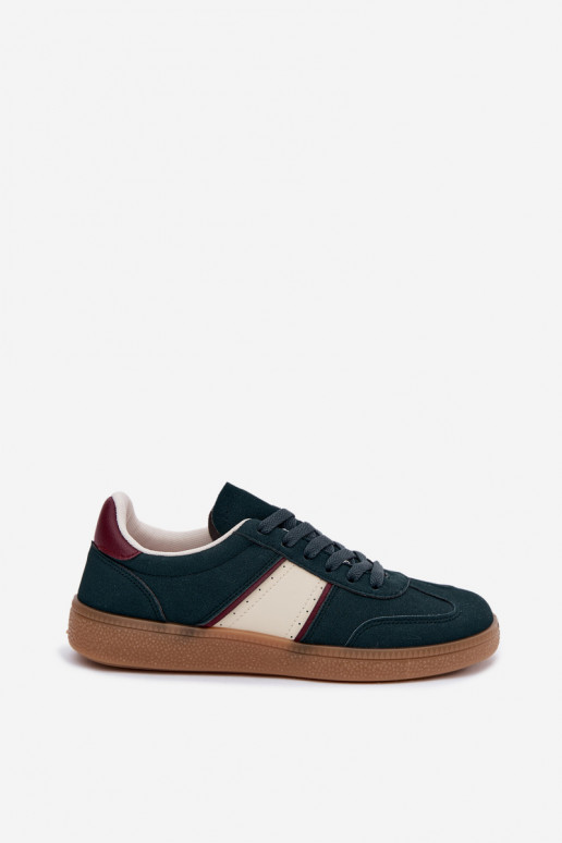 Sneakers da donna in ecopelle verde bottiglia Corelle