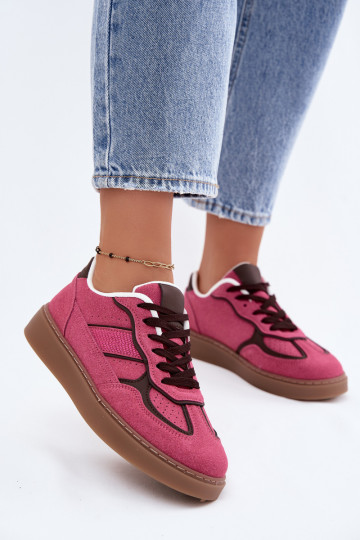 Sneakers basse da donna in colore rosa Brenelle