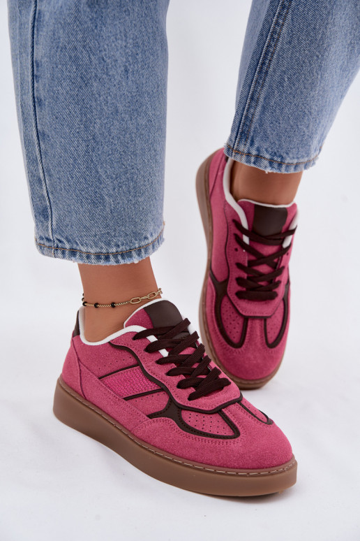Sneakers basse da donna in colore rosa Brenelle