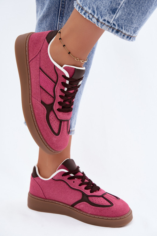 Sneakers basse da donna in colore rosa Brenelle