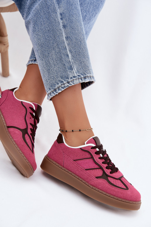 Sneakers basse da donna in colore rosa Brenelle